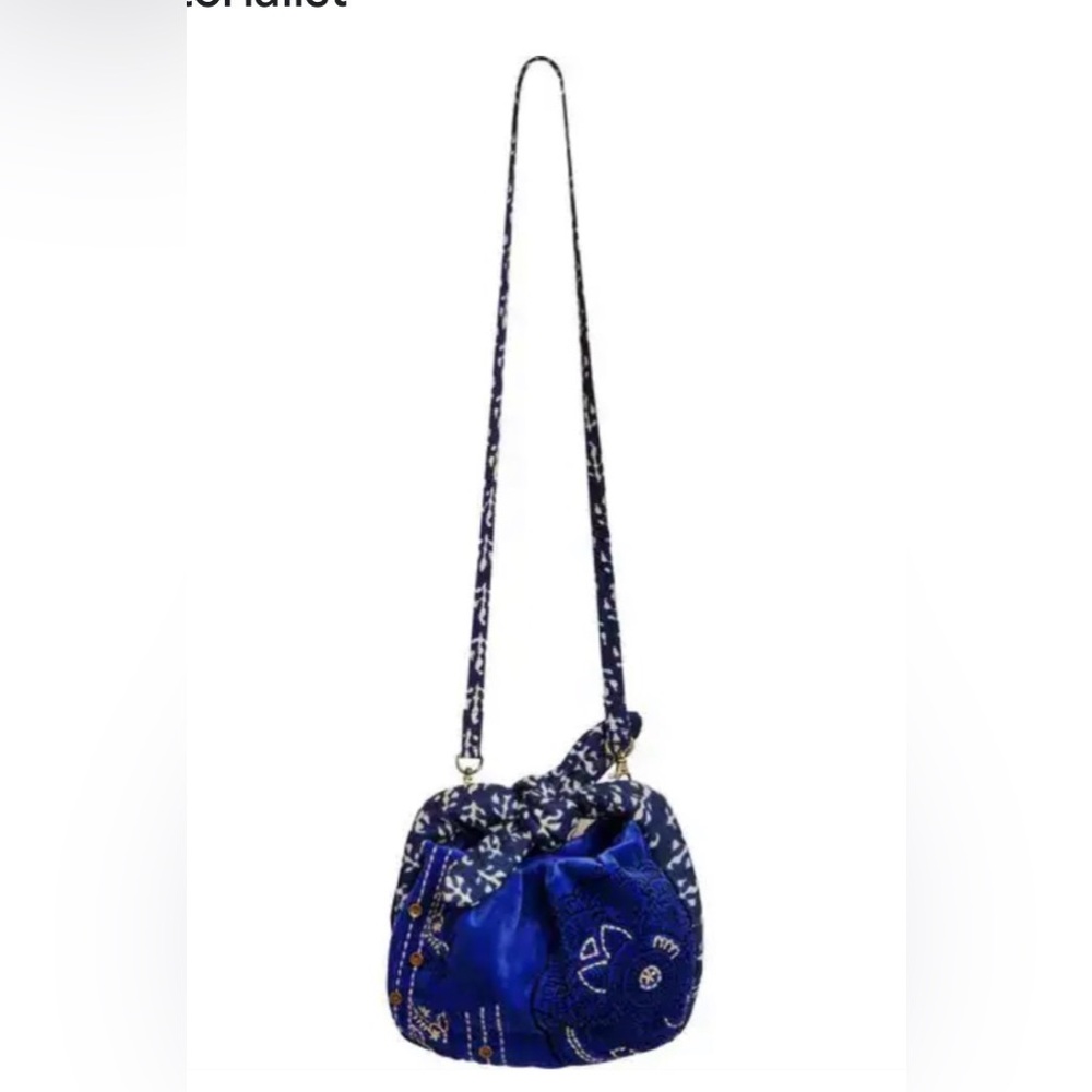 Free People BNWT Sapphire Blue Aria Crossbody Bag
